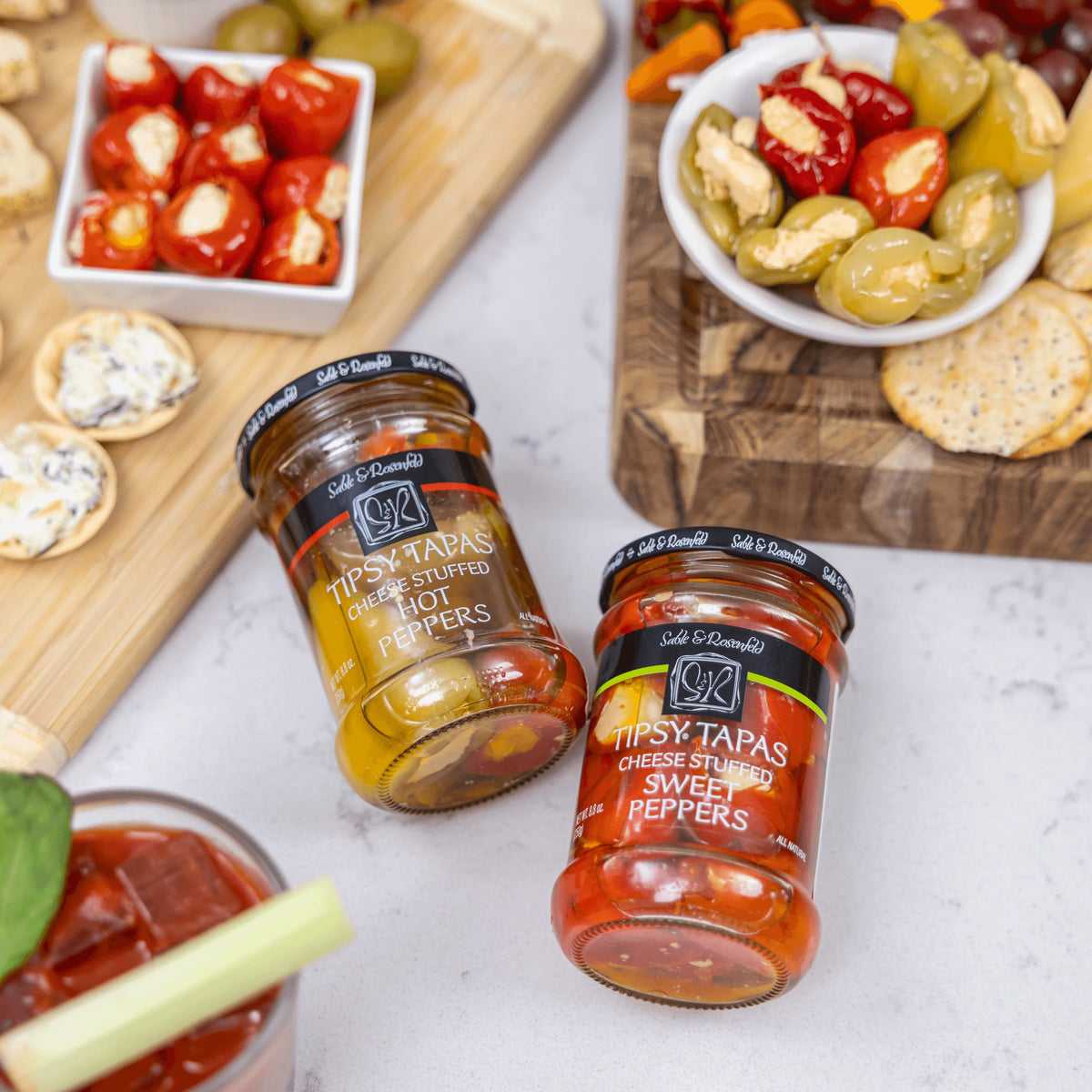 Tipsy Tapas Cheese-Stuffed Hot Peppers