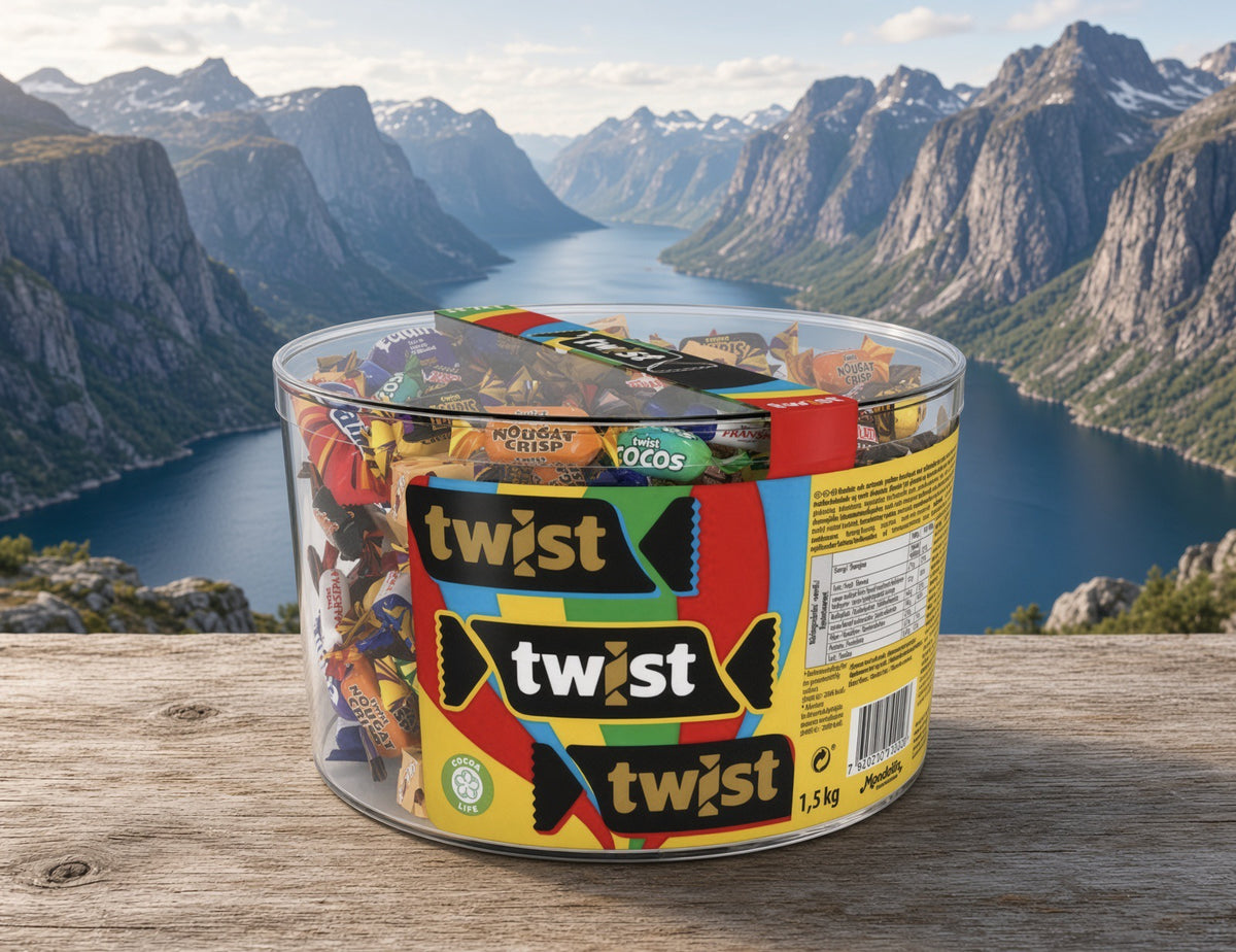 Freia Twist Treasure Cylinder 1.5 kg |The “Don’t Touch My Favorite” Candy Jar