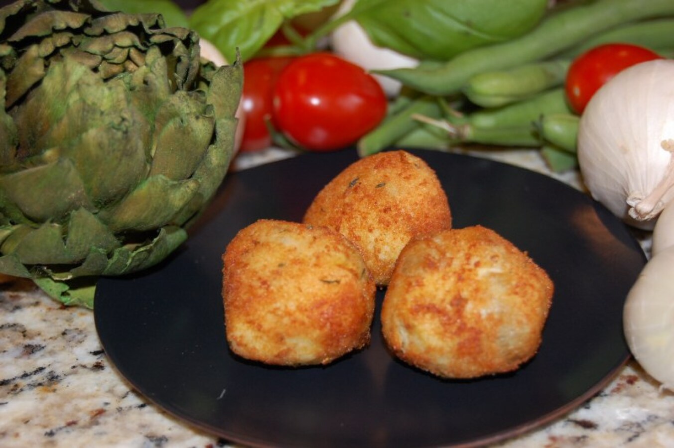 Three Cheese Stuffed Breaded Artichoke Hearts  - Les Chateaux de France - 100/Case