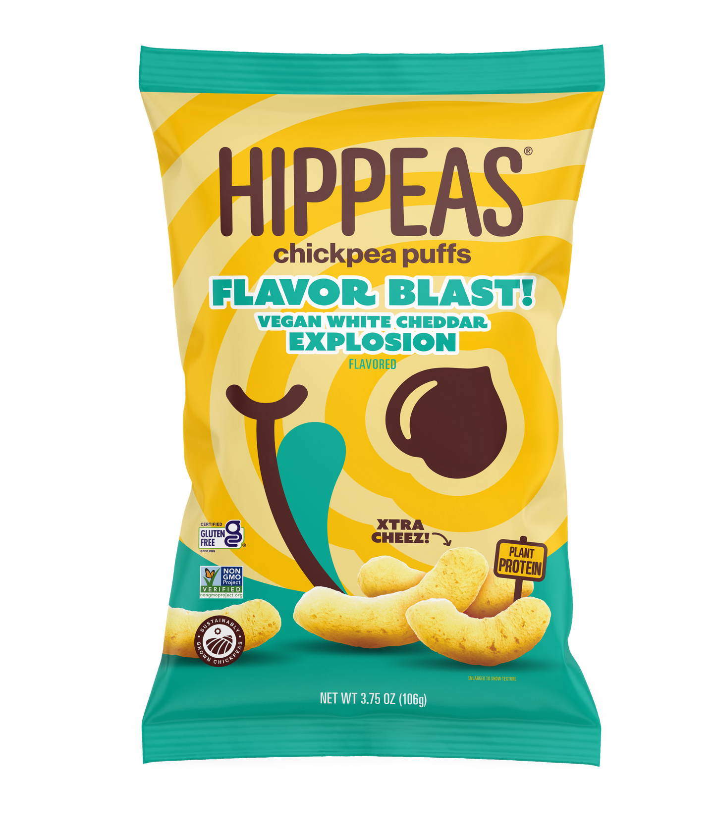 Chickpea Puffs, White Cheddar Explosion, 12ct 3.75oz Bags