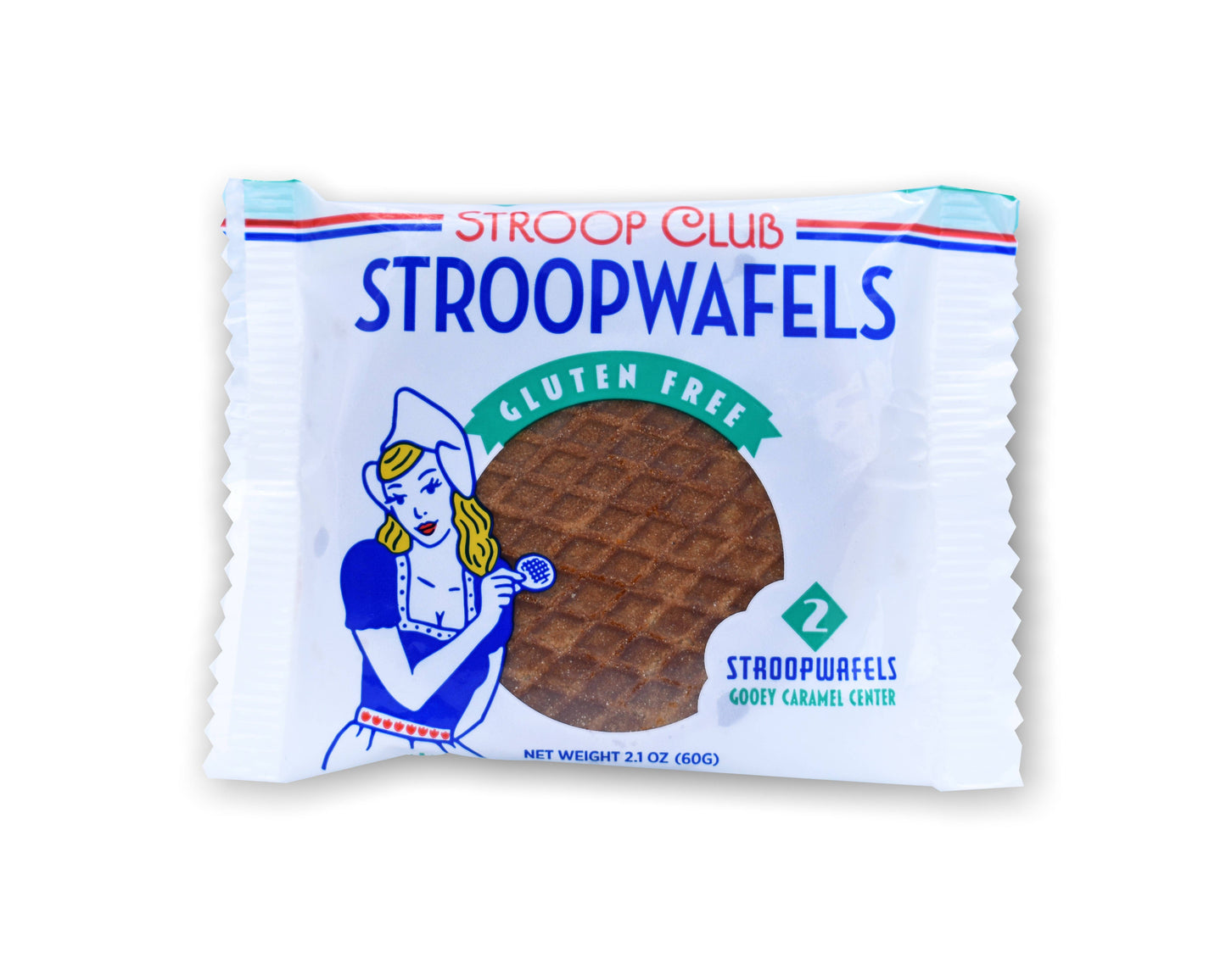 Stroop Club Authentic GF Vegan Stroopwafel Dutch Caramel - 12 x 2-Packs; 24 Wafels Total