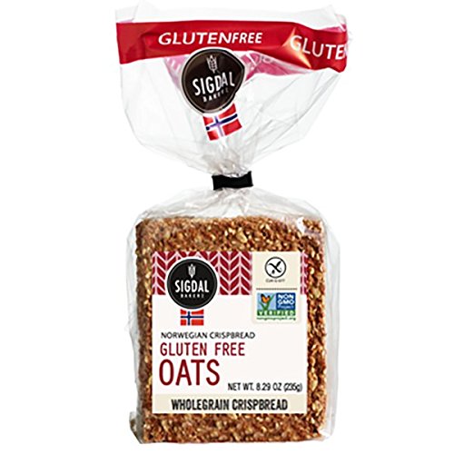 Sigdal Bakeri Gluten Free Oats Wholegrain Crispbread 8.29 oz Bags - Pack of 12