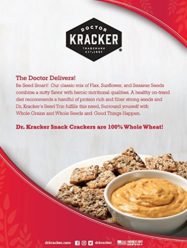 Doctor Kracker Organic Snackers, Seed Trio, 6 Ounce (Pack of 6)