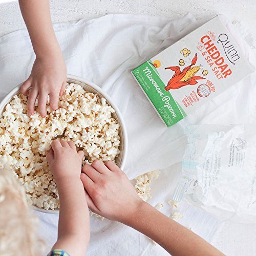 Quinn Snacks Microwave Popcorn - Made with Organic Non-GMO Corn - White Cheddar