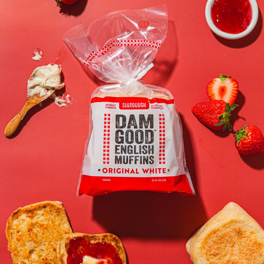 Dam Good™ Original White Sourdough English Muffins - Vegan • Non-GMO • Plant-Based