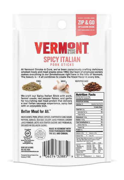 SPICY ITALIAN PORK MINI MEAT STICK GO PACKS (PACK OF 8 POUCHES)