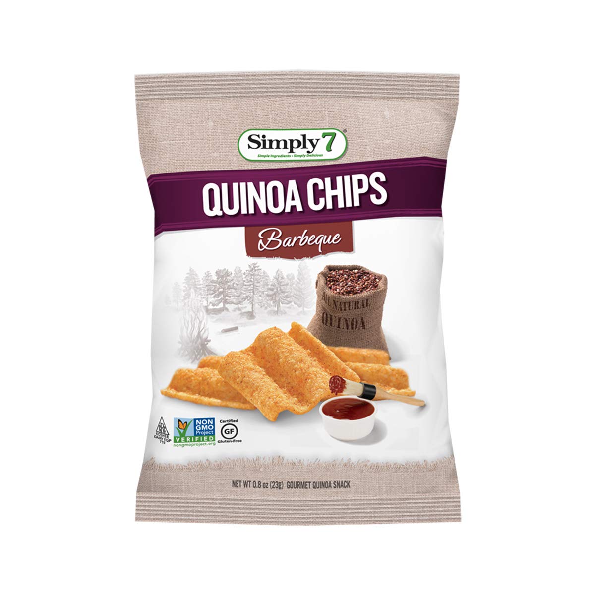 Quinoa Chips, Barbeque, 0.8 Ounce -  Pack of 24 - Gluten Free