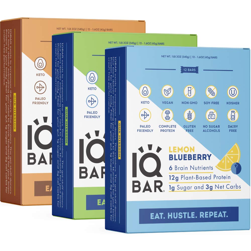 IQBAR Fruit Lovers Bundle - 36 Bars - Keto, GF, Non-GMO