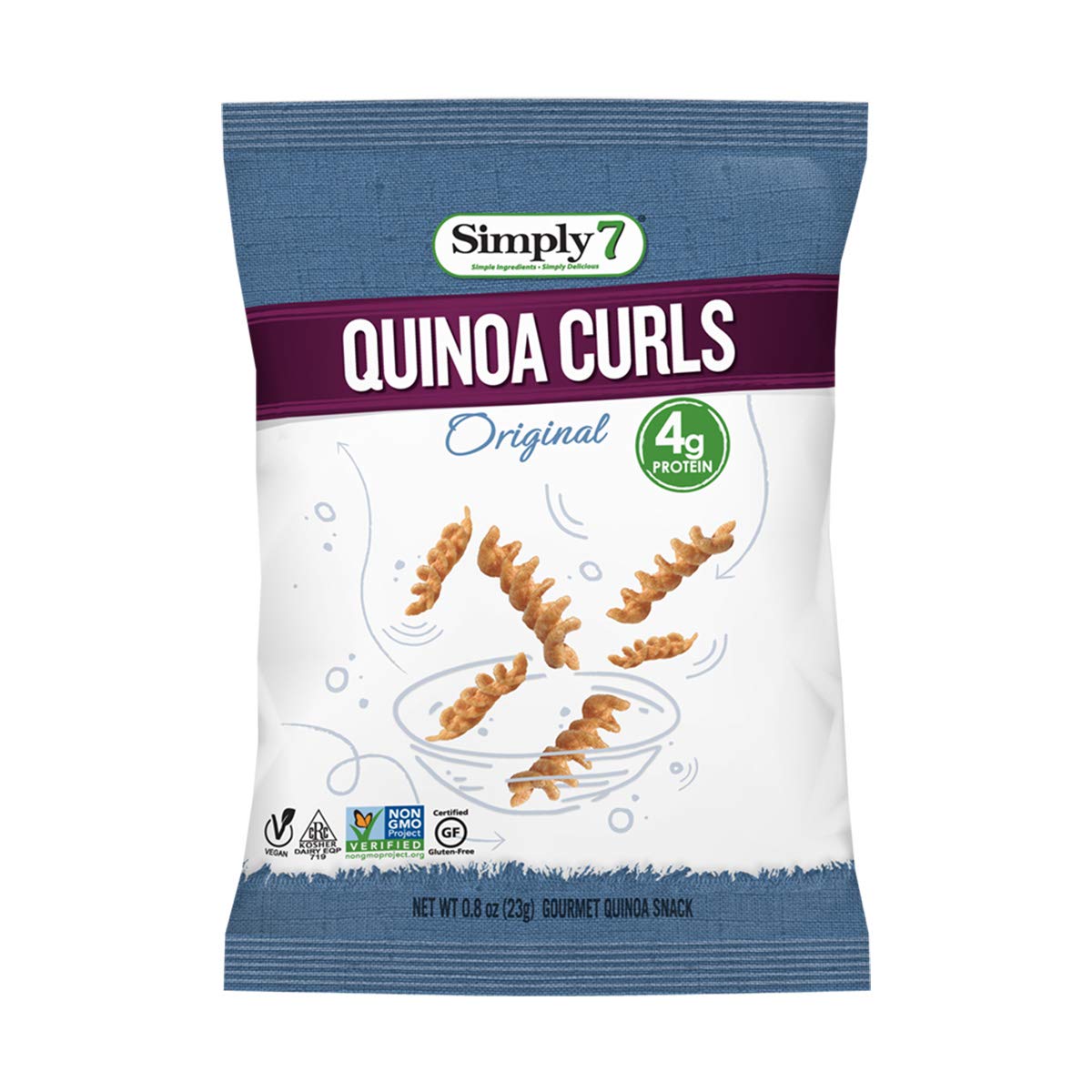 Quinoa Curls, Original, 0.8 Ounce -  Pack of 24 - Gluten Free