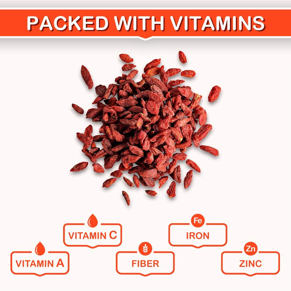 Roots Circle USDA Organic Dried Goji Berries | Bulk Supply of Goji Berry Fruit Superfood