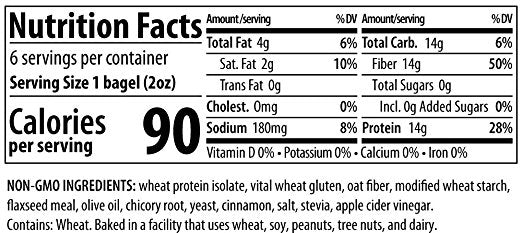Love The Taste Low Carb Cinnamon Bagels, 0 Net Carbs