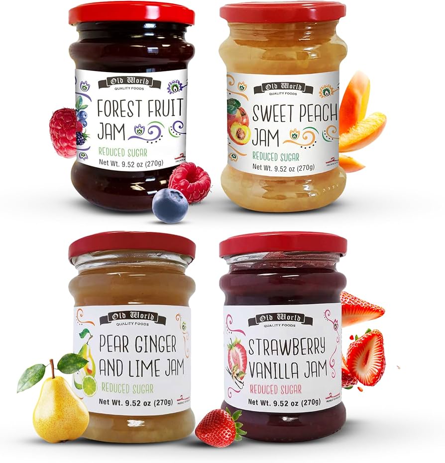 Old World Foods Jam Assortment – 4 CT / 9.52 oz each