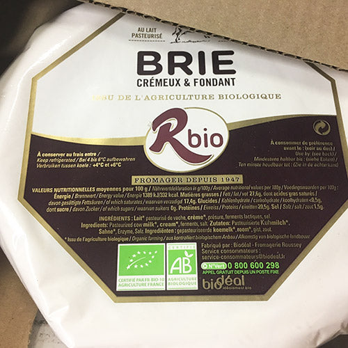 Organic French Brie Cheese - 2.2 lbs