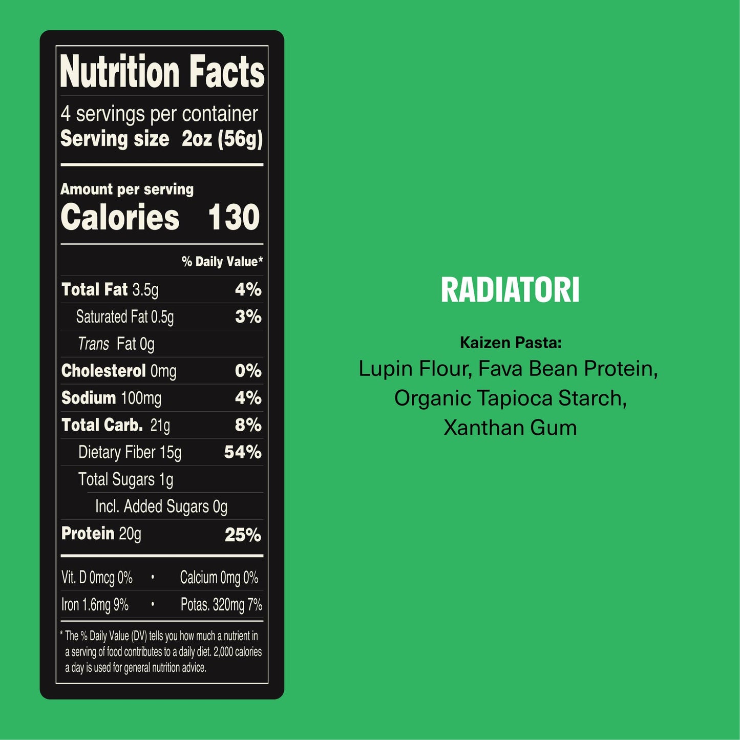 Radiatori 6g Net Carb High Protein Pasta - Low Carb, Keto
