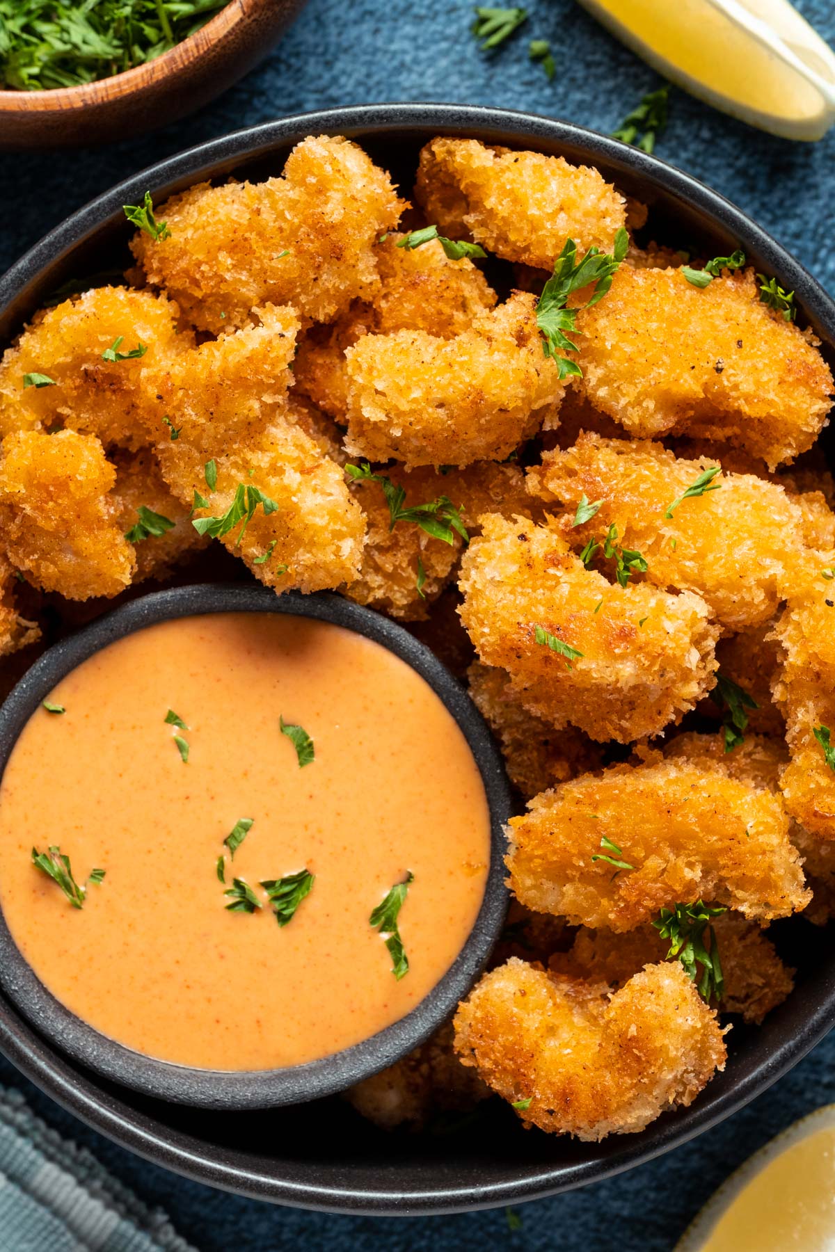Breaded Lemon Pepper Vegan Shrimp, Plant-Based Gourmet Seafood Alternative