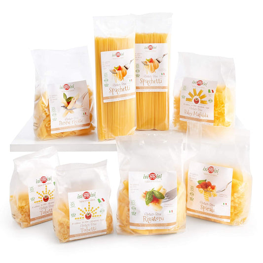 isiBisi Gluten Free Pasta Sampler - Non-GMO, Vegan - Pack of 8