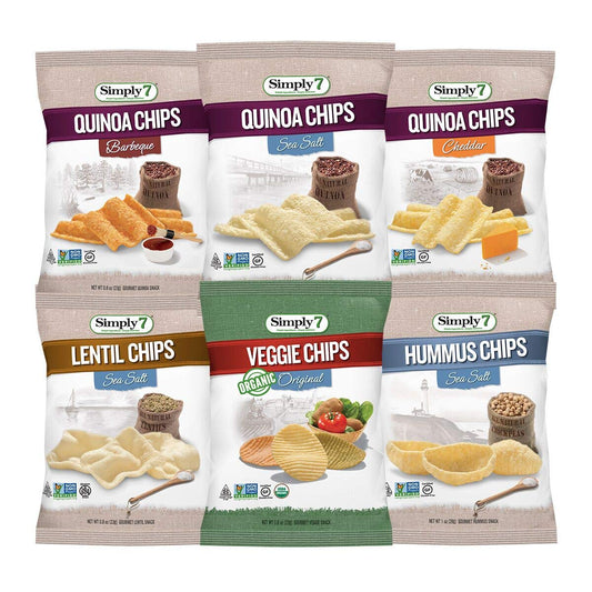 Quinoa Chips, Single Serve Variety Pack, 0.8 Ounce -  Pack of 24 - Gluten Free