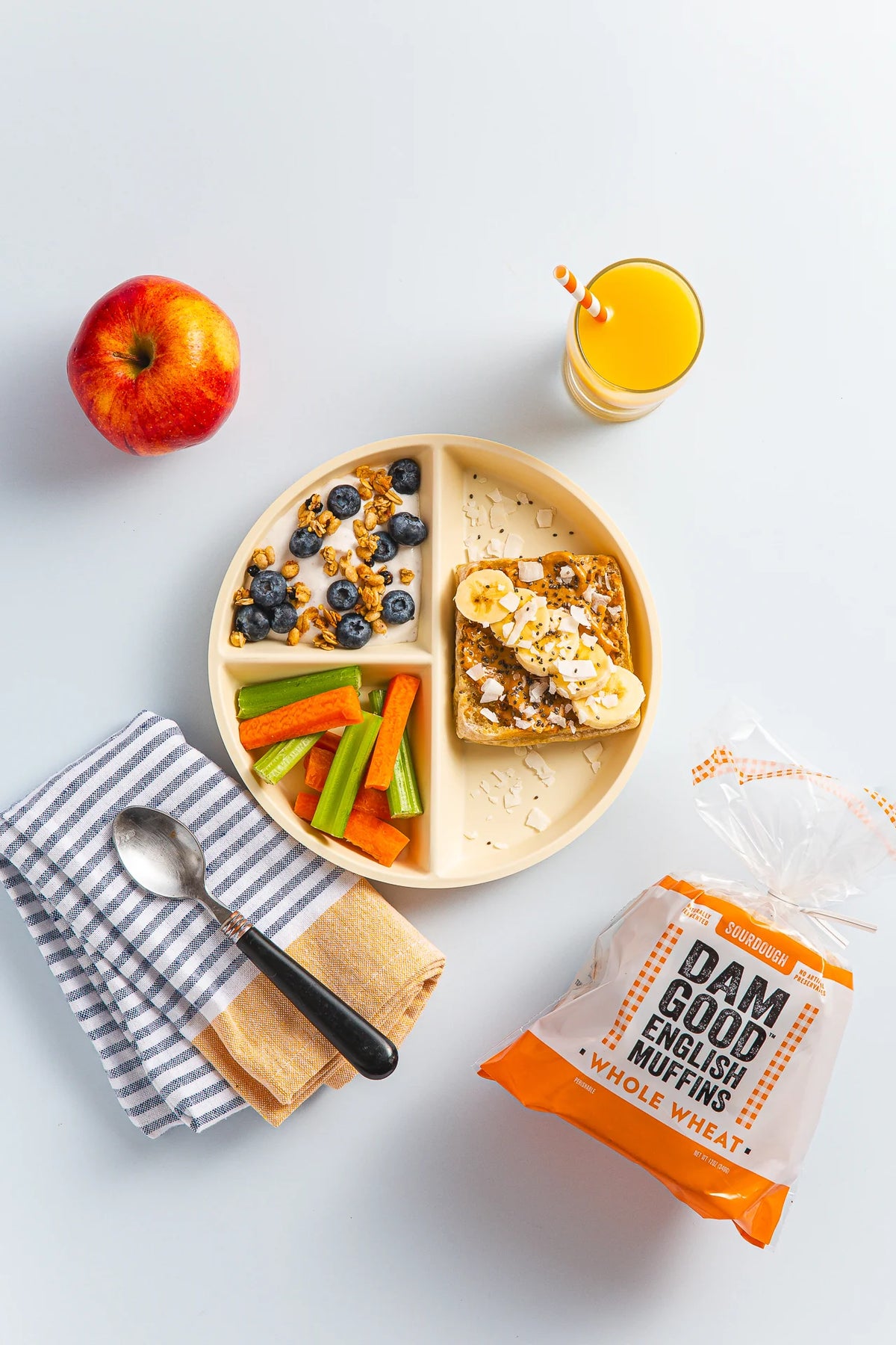 Dam Good™ Whole Wheat Sourdough English Muffins - Vegan • Non-GMO • Plant-Based