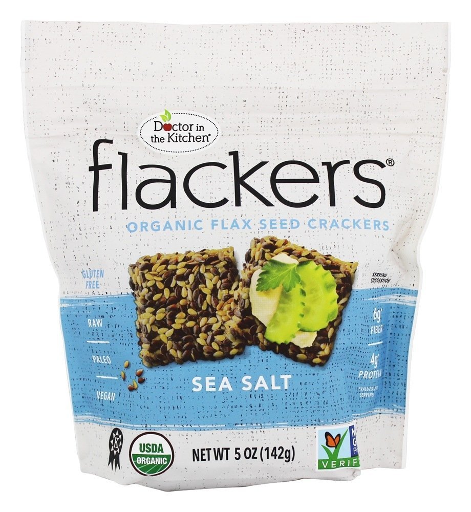 Doctor In The Kitchen Flackers Gluten Free Flax Seed Crackers 4 Flavor Variety Pack