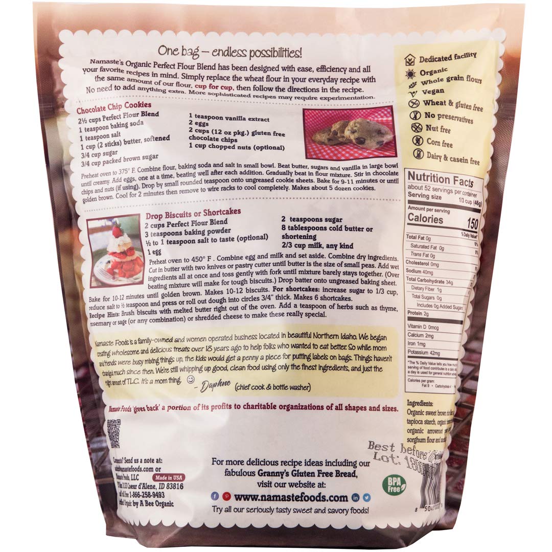 Namaste Foods Organic Gluten Free Perfect Flour Blend, 5 lb