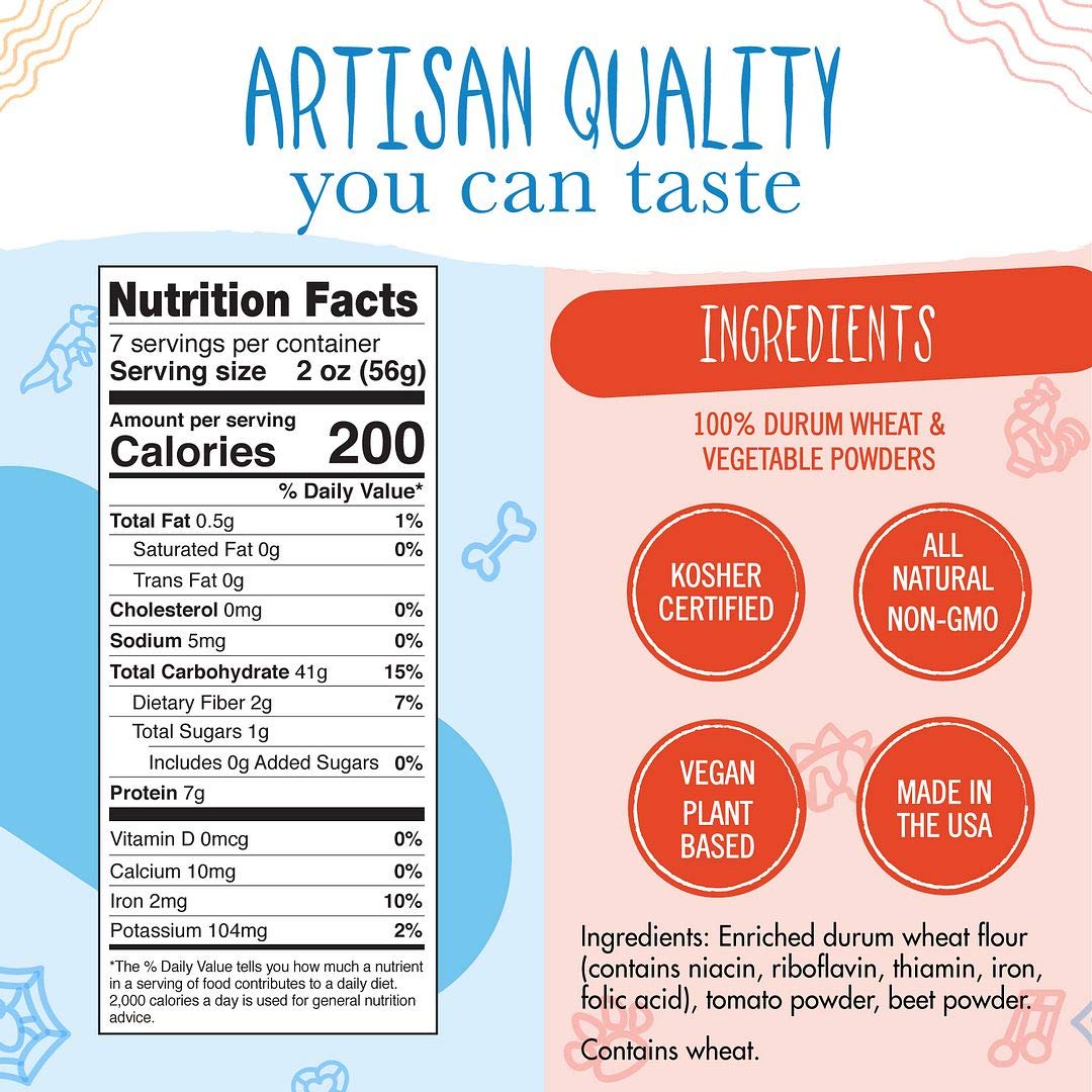 Pastabilities Fun Shaped Pasta for Kids - Bunny Hop Easter Pasta, Non-GMO Natural Wheat and Vegetable Pasta, All-Natural, Kosher Certified - Pack of 2