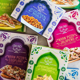 Deep Indian Kitchen Eggplant Naan Pizza, 7.8 oz - 12 per case
