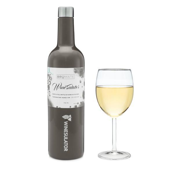 Winesulator + 2 Uncork'd XL Wine Glasses/Lid | GLITTER MERLOT