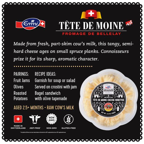 Emmi Tête de Moine AOP Cheese Rosettes — Optional Rosette Crackers