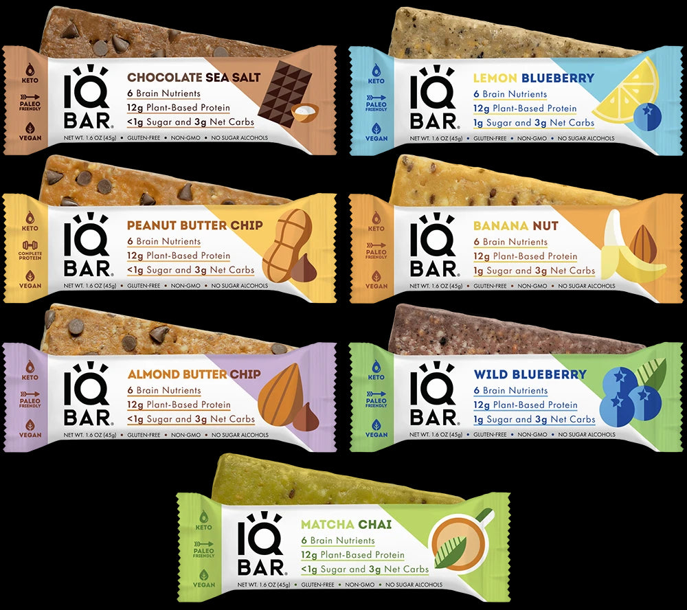 IQBAR 7 Bar Sampler - Keto, GF, Non-GMO
