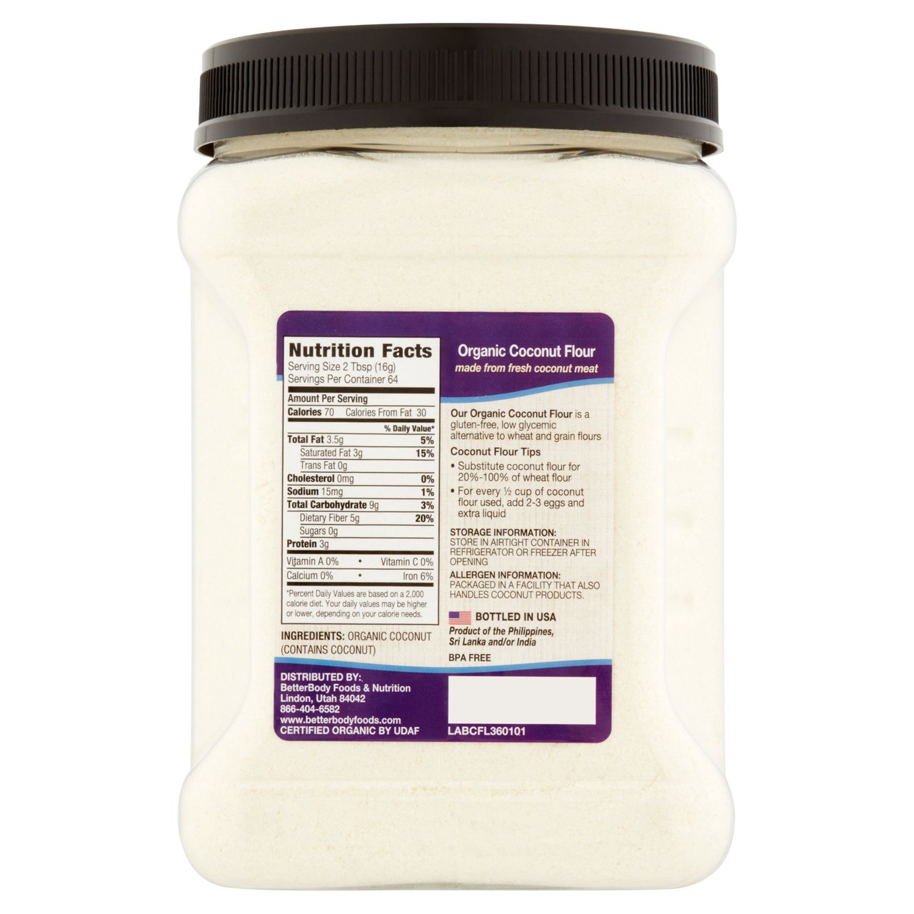 Organic Coconut Flour - 2.25 lbs