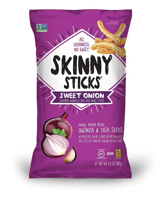 Skinny Sticks Quinoa & Chia Seed Snack, Sweet Onion, 6.5 Oz - 6 Pack