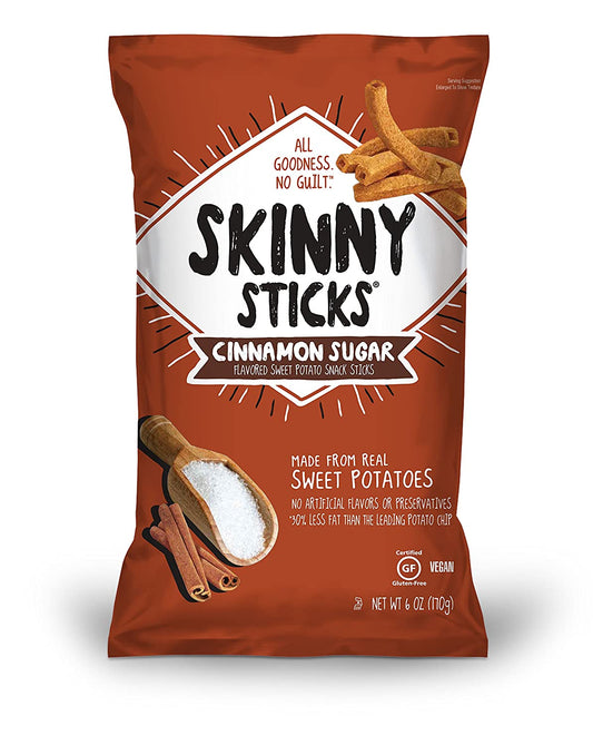 Skinny Sticks Sweet Potato Snack, Cinnamon Sugar, 6.0 Oz - 6 Pack