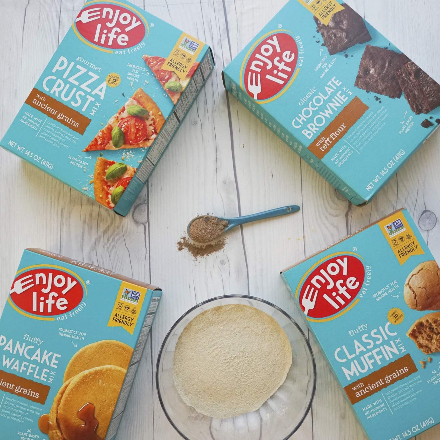 Enjoy Life - Baking Mix - Muffin w/ Ancient Grains - Gluten Free, Kosher, Vegan - 14.5 oz - Case of 6