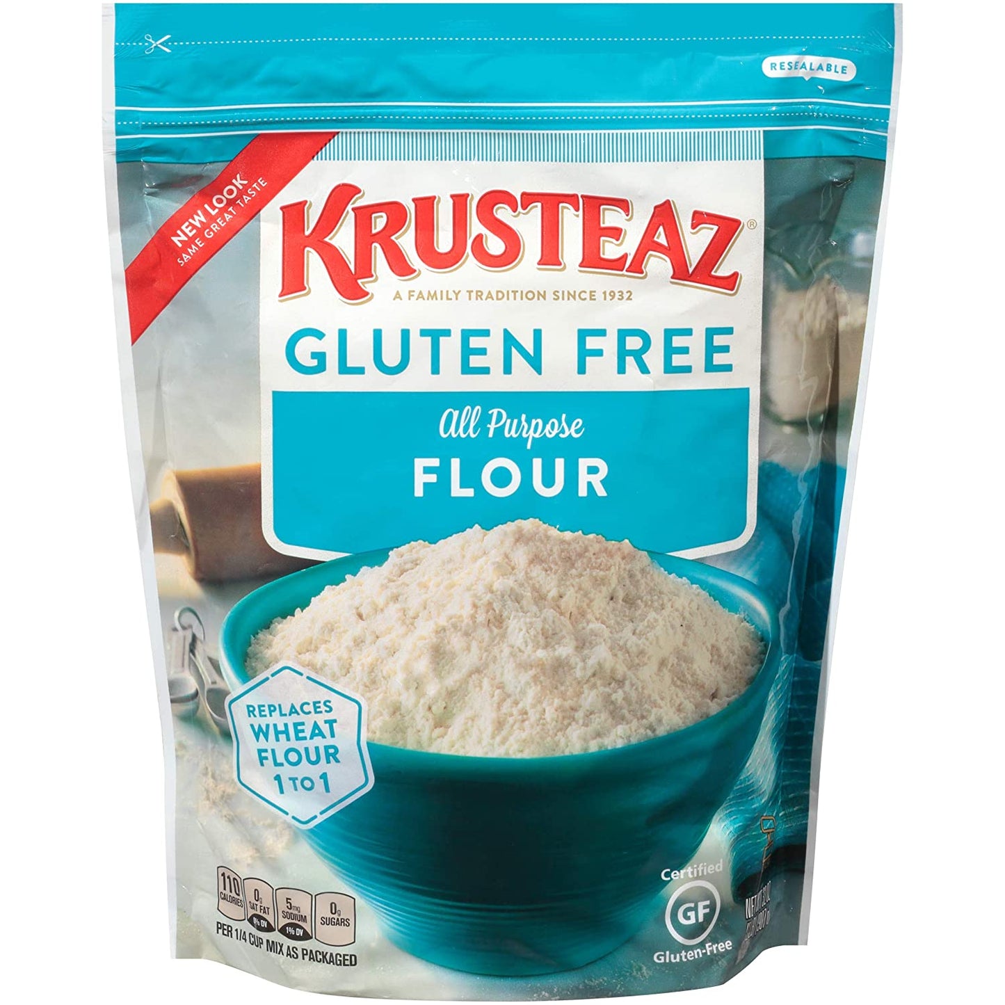 Krusteaz Gluten Free All-Purpose Flour, 32 oz pack of 8