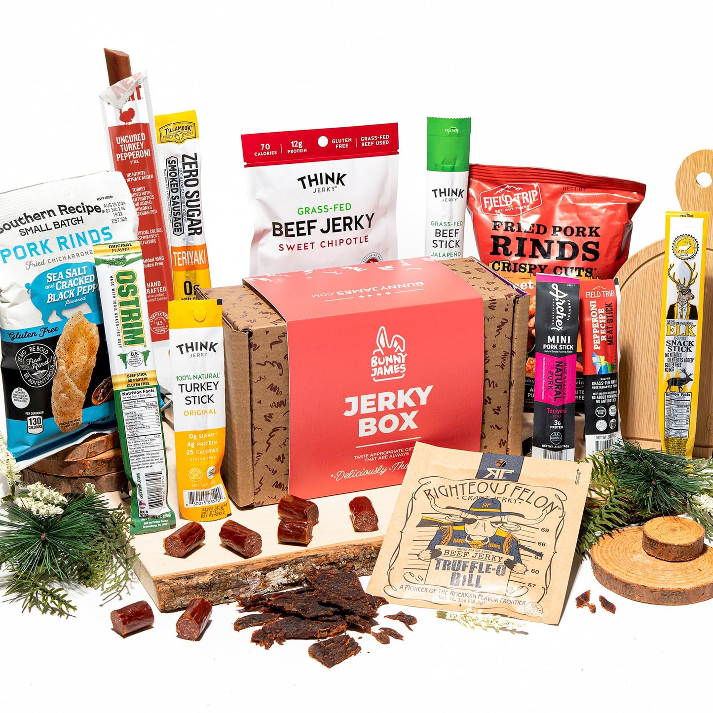 Premium Beef Jerky Gift Basket - Exotic Variety Pack for Men