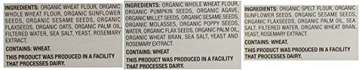 Organic Crispbreads Variety Pack, 3 Flavors, 7-ounces each (Pack of 3)