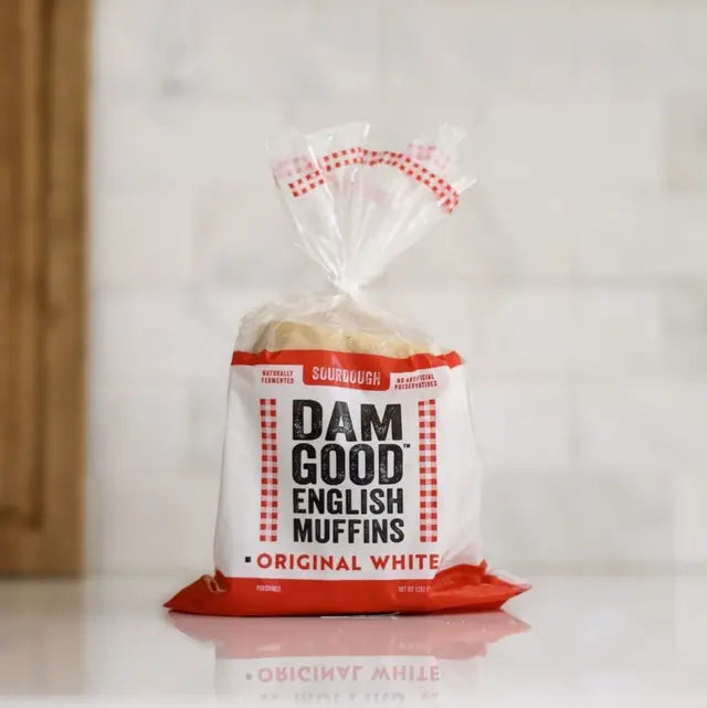 Dam Good™ Original White Sourdough English Muffins - Vegan • Non-GMO • Plant-Based