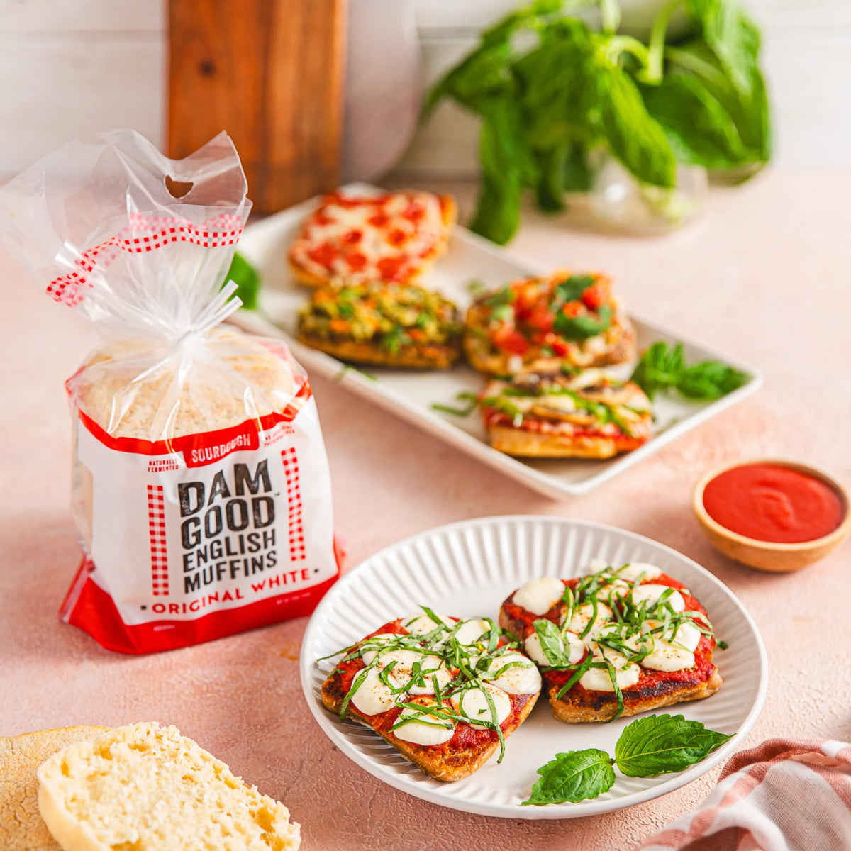 Dam Good™ Original White Sourdough English Muffins - Vegan • Non-GMO • Plant-Based