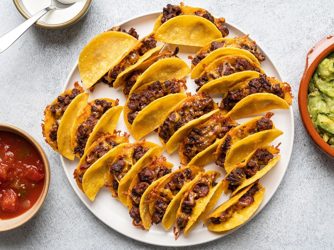 Mini Shredded Beef Tacos - 5.25 lb Case