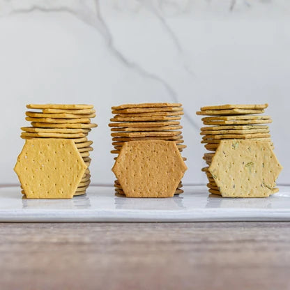 The Fine Cheese Co. Flavoured Crackers Selection Box -  Rosemary | Sea Salt | Fig & Honey, Imported from England