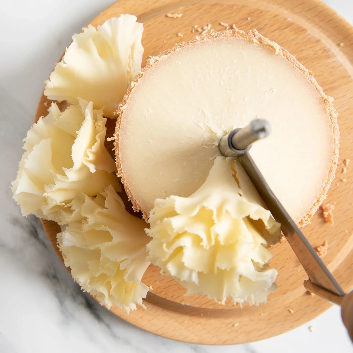 Emmi Tête de Moine AOP Cheese Rosettes — Optional Rosette Crackers