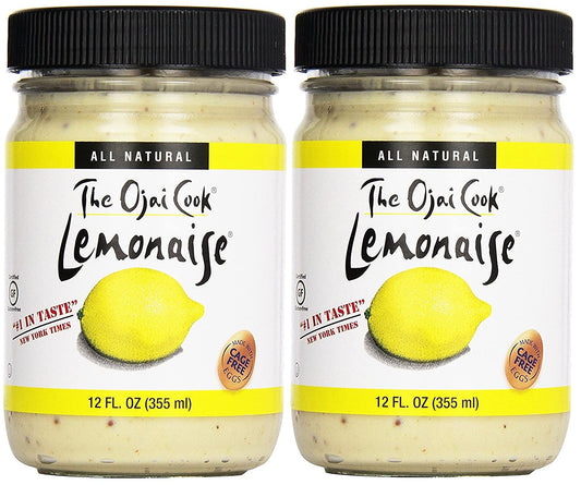 Lemonaise - A Zesty Citrus Mayo - All Natural Lemon Mayonnaise For Sandwich Spreads, Dips, and Dressings - (Pack of 2)