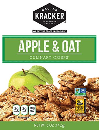 Doctor Kracker Culinary Crisps, Apple & Oat, 5 Oz Pack of 2