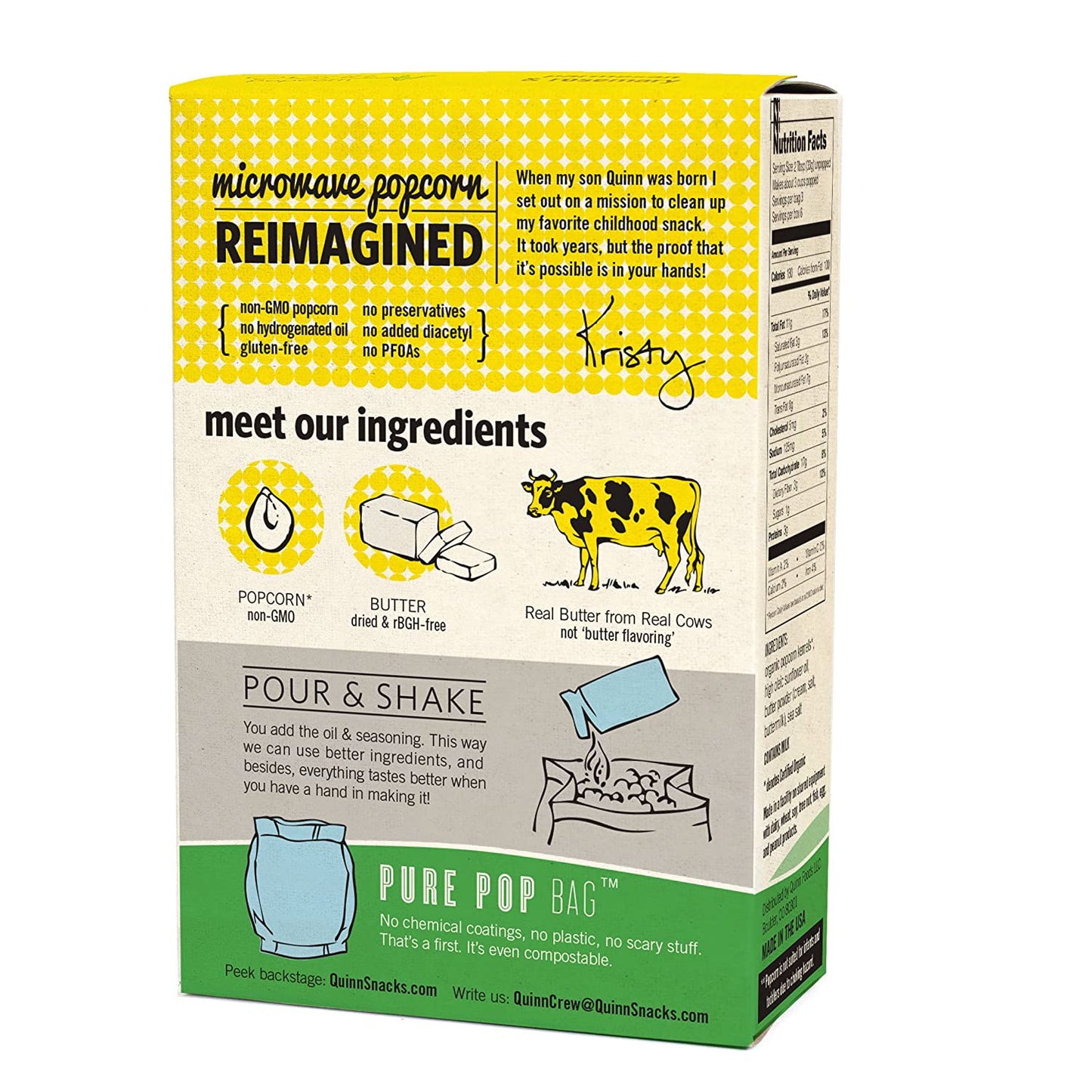 Real Butter & Sea Salt, Microwave Popcorn - Non GMO