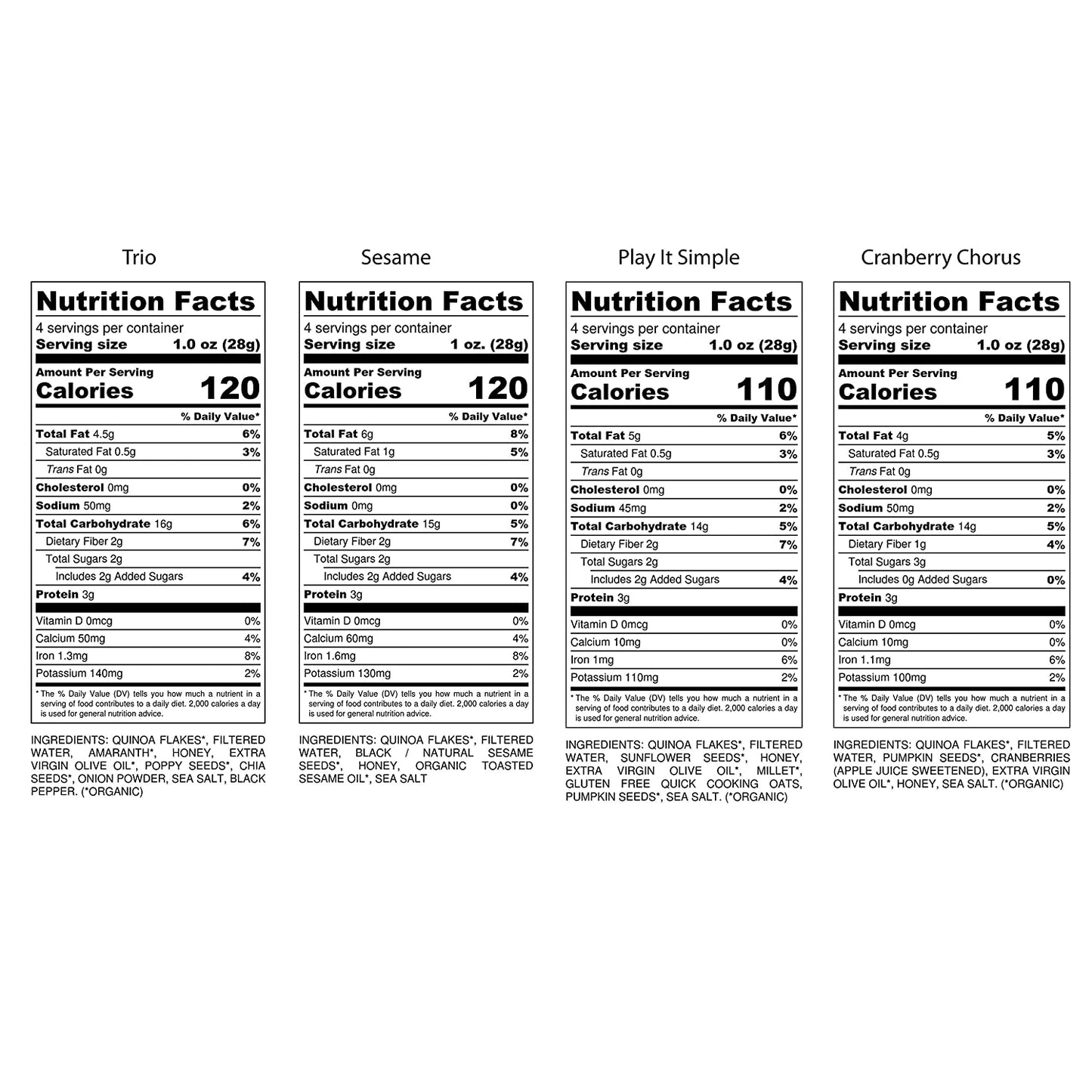 Organic Quinoa Crackers - Variety Pack - Pack of 4 - New Beat Foods