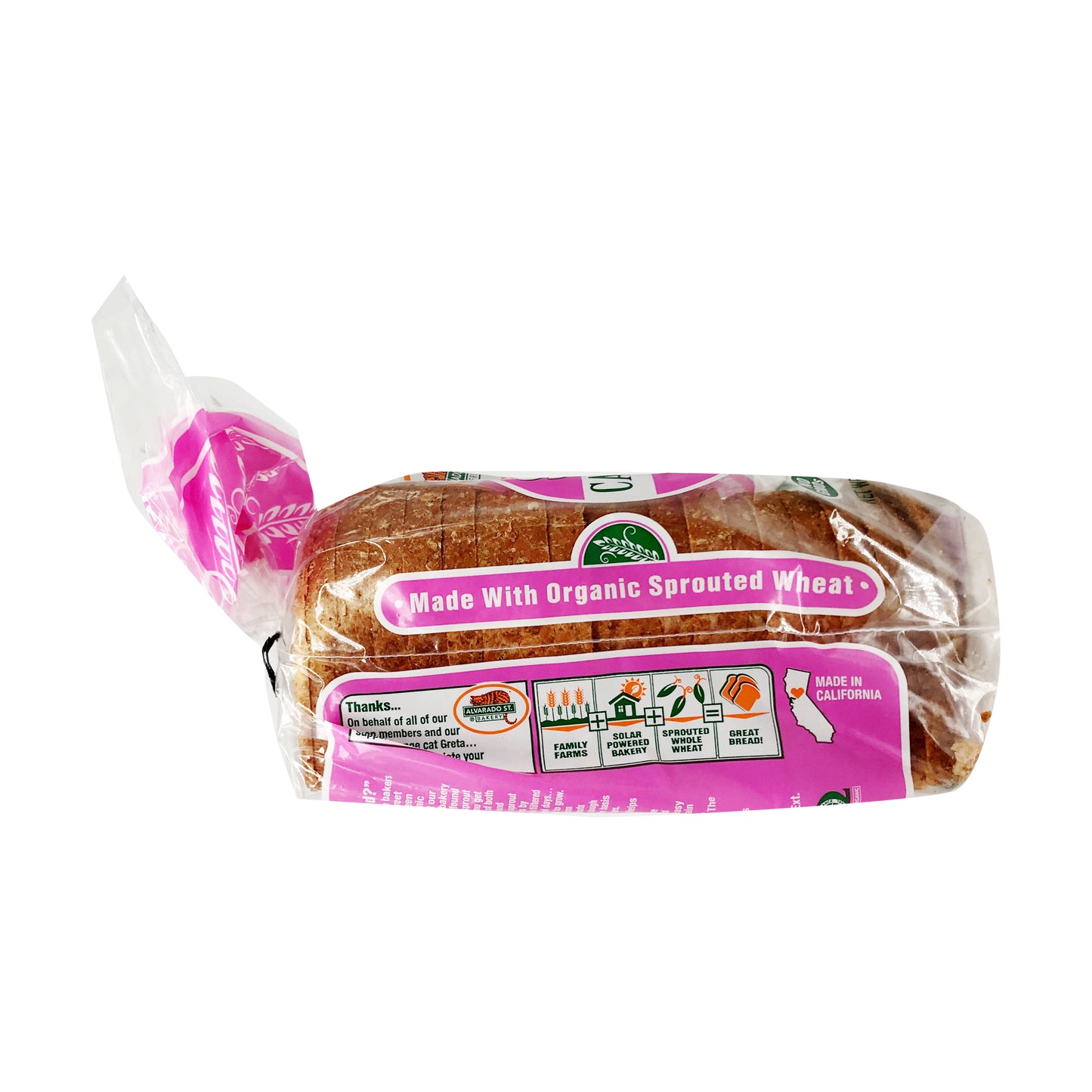 Alvarado Street Bakery Organic California Style Sprouted Whole Wheat Bread, Non-GMO - 6/Case