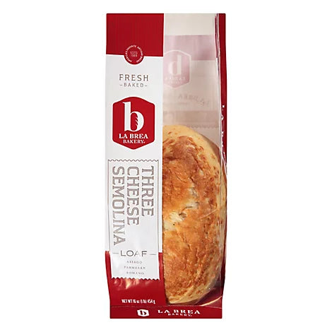 Labrea Bakery Three Cheese Semolina Take & Bake Bread Loaf- 12 per case