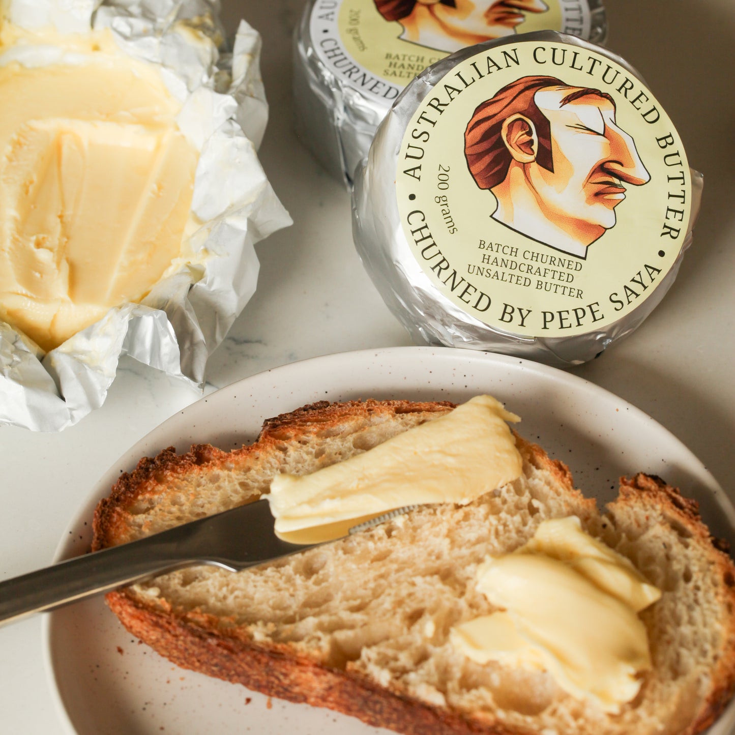 Pepe Saya Australian Unsalted Cultured Butter – 7 oz