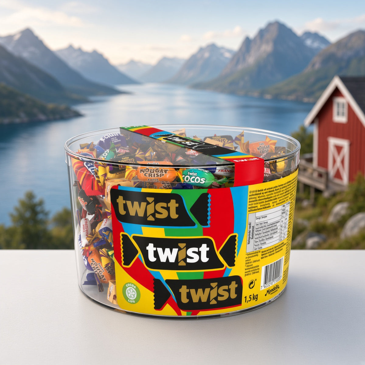 Freia Twist Treasure Cylinder 1.5 kg |The “Don’t Touch My Favorite” Candy Jar