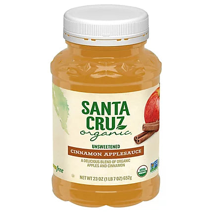 Santa Cruz Organic Unsweetened Cinnamon Apple Sauce, 23 oz